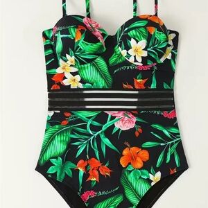 Floral one piece  swimsuit